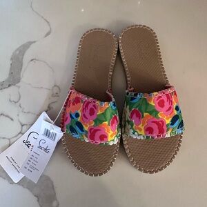 Sea Star Frances Valentine Colorful Floral Slide Sandals